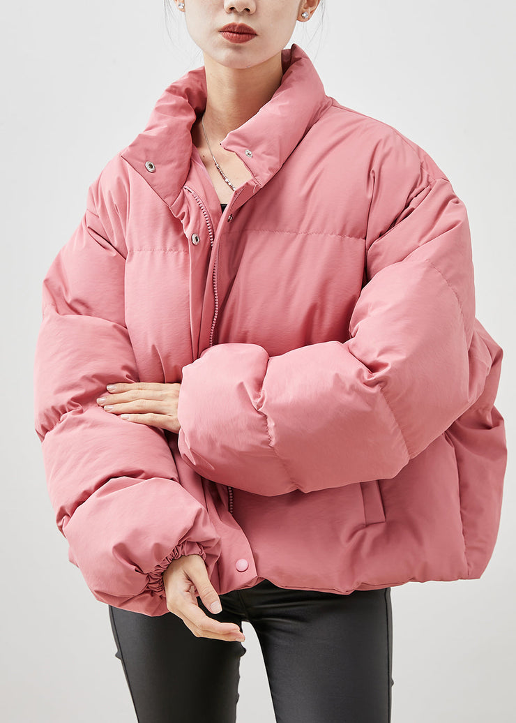 Handmade Pink Oversized Thick Duck Down Down Coats Winter