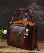Handmade Retro Woven Japanese Bamboo Handbag