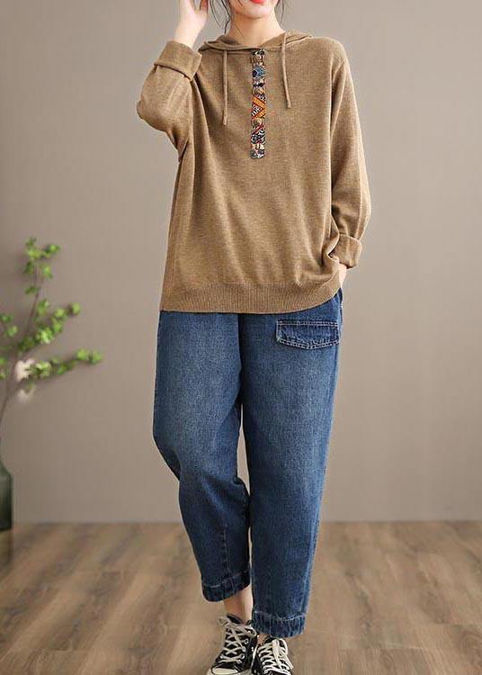 Handmade Spring Casual Pants Oversize Denim Blue Photography Elastic Waist Trousers - bagstylebliss