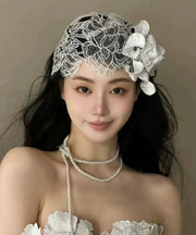 Handmade White Lace Floral Patchwork Hat