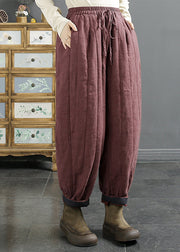 Italian Mulberry Oversized Warm Fine Cotton Filled Pants Winter