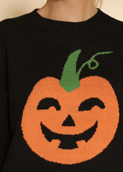 Jacquard Pumpkin Cozy Patchwork Knit Sweaters Fall