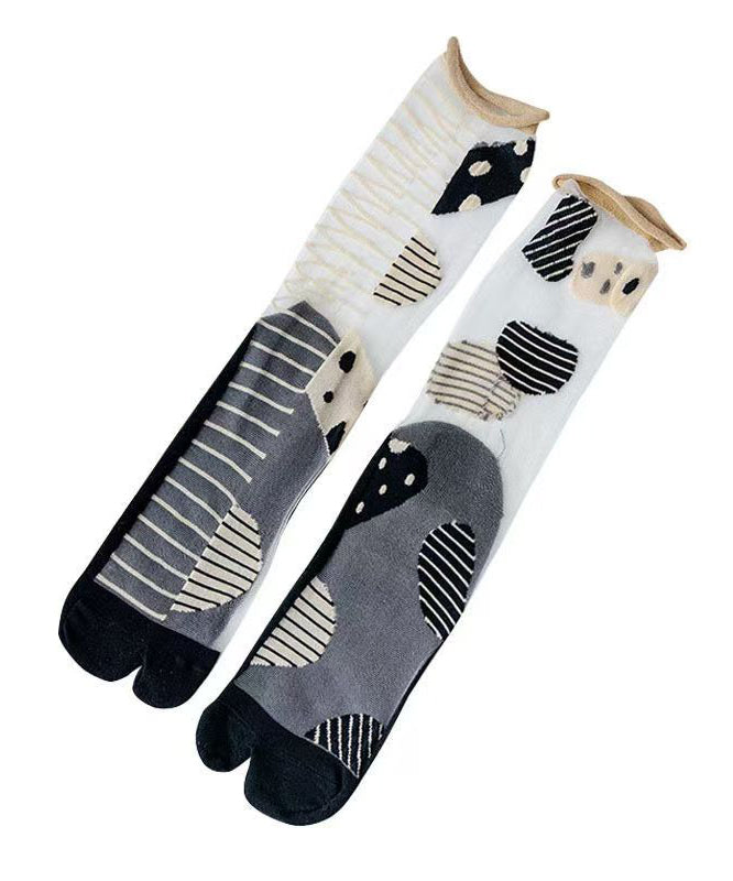 Japanese Split Toe Summer Sheer Mesh Mid Length Socks