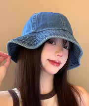 Japanese Style Versatile Deep Blue Denim Bucket Hat