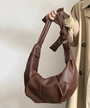 Korean Coffee Pleated Versatile Single Shoulder Crossbody Bag