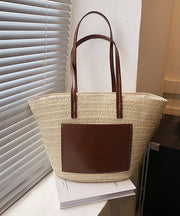 Korean Versatile Large Capacity Straw Woven Satchel Bag Handbag