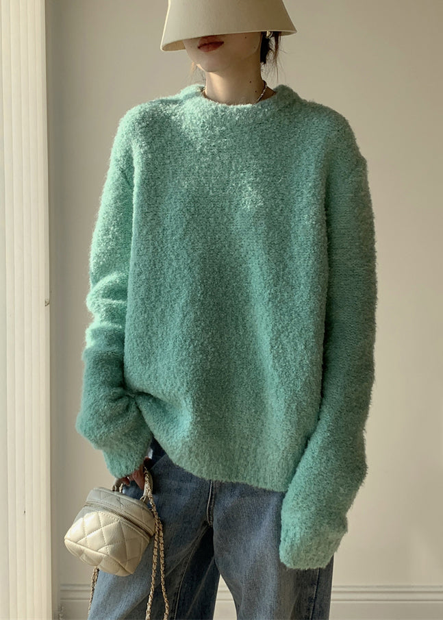 Lake Blue Cozy Thick Knit Sweater O-Neck Winter