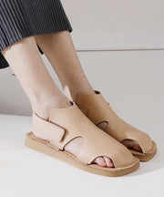 Loose Brown Splicing Hollow Out Platform Water Sandals