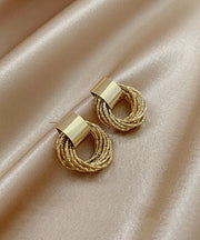 Loose Gold Metal Circle Hoop Earrings