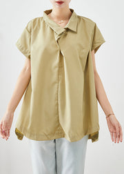 Loose Khaki Oversized Spandex Shirt Tops Summer