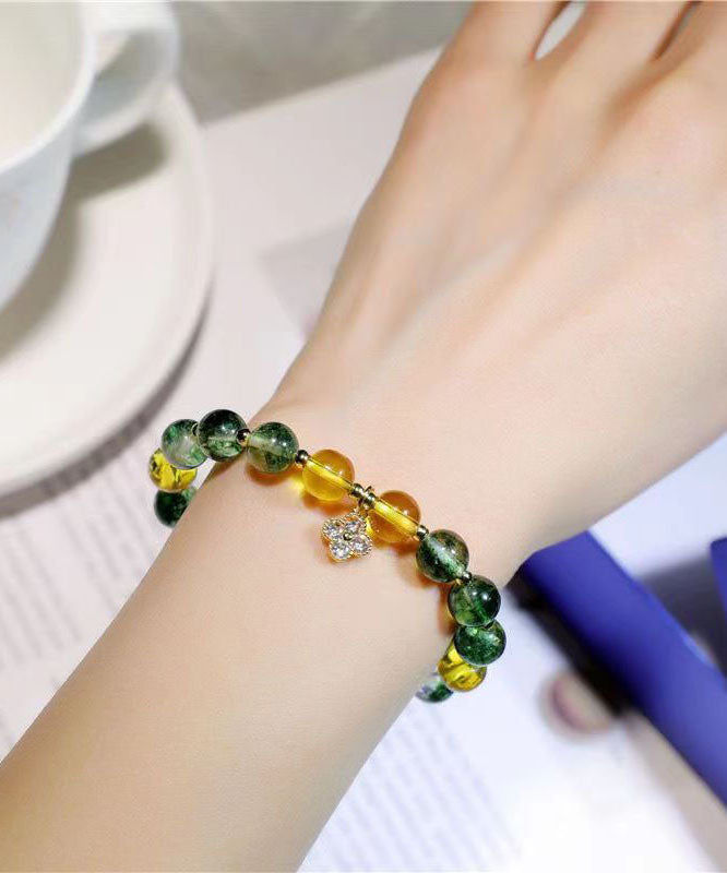 Loose Yellow Green Crystal Cozy Bracelet