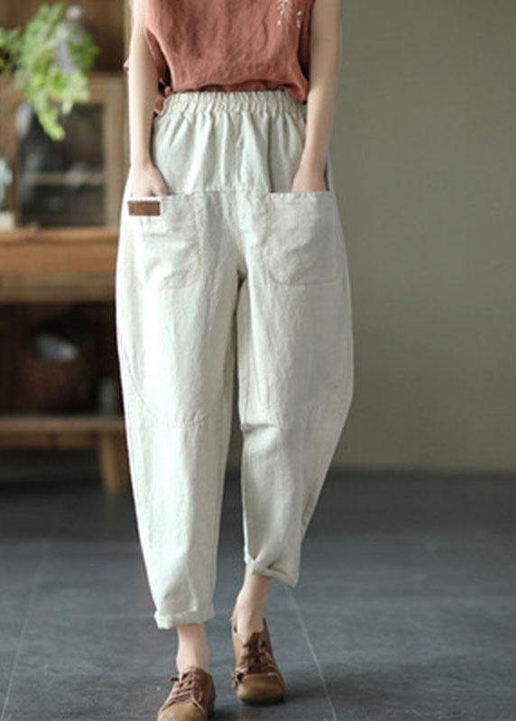 Loose Yellow Loose Casual Summer Pockets Pants - bagstylebliss