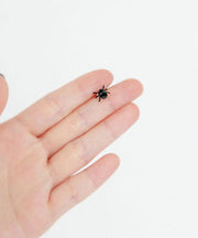 Modern Black Cute Spider Metal Novelty Stud Earrings