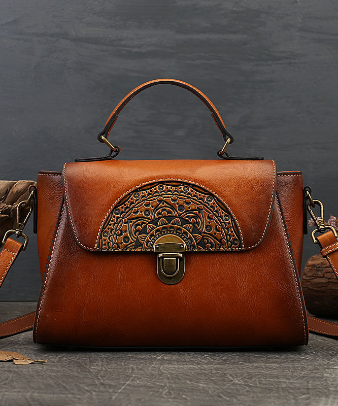 Modern Brown Jacquard Calf Leather Women&