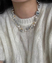 Modern Colorblock Graduated Bead Necklace