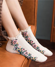 Modern Jacquard Lace Patchwork Cotton Ankle Socks