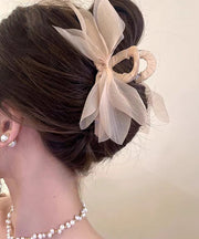 Modern Light Green Plastics Cloth Bow Hairpin