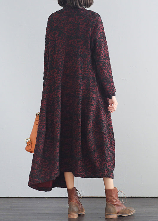 Mulberry V Neck Print Button Trench Coats Fall