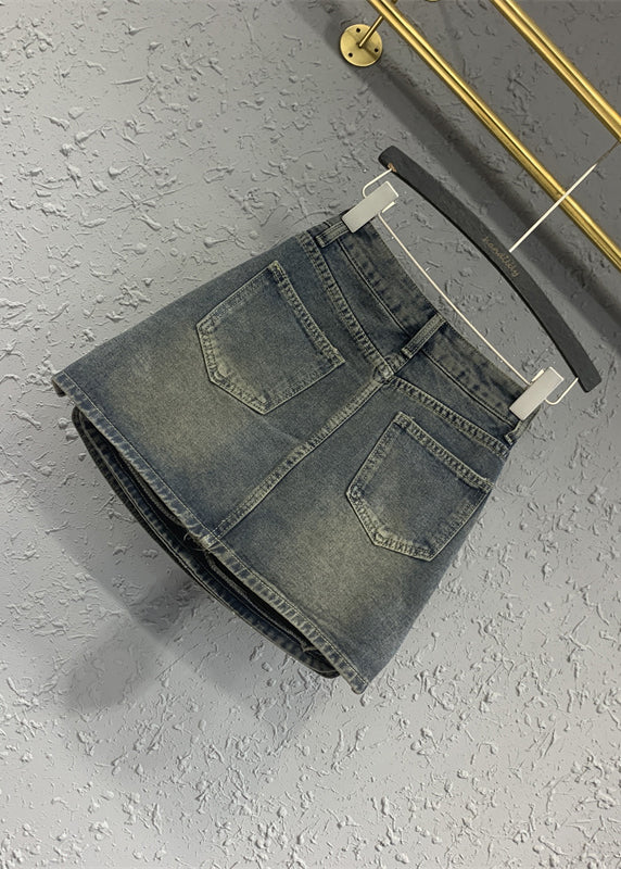 New Blue Sexy High Waist Denim Short Skirt Autumn