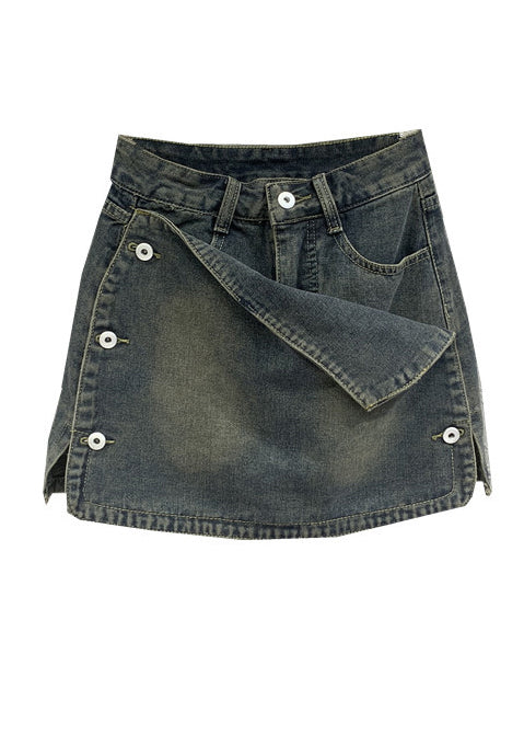 New Blue Sexy High Waist Denim Short Skirt Autumn