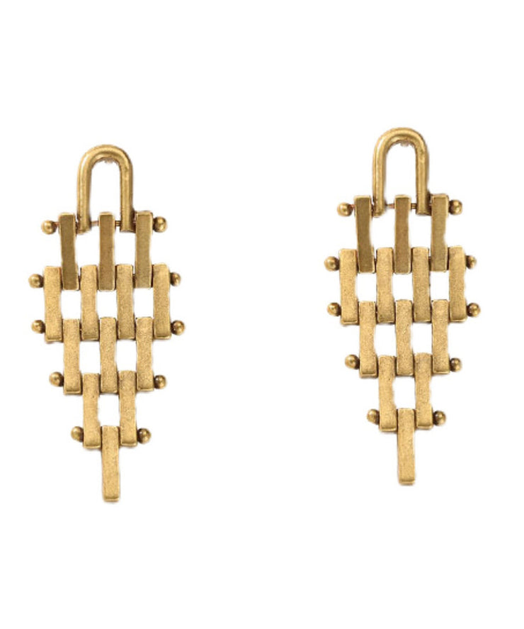 New Boutique Luxury Gold Geometric Stud Earrings