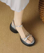 New Chinese Style Green Chunky Heel Sandals Peep Toe