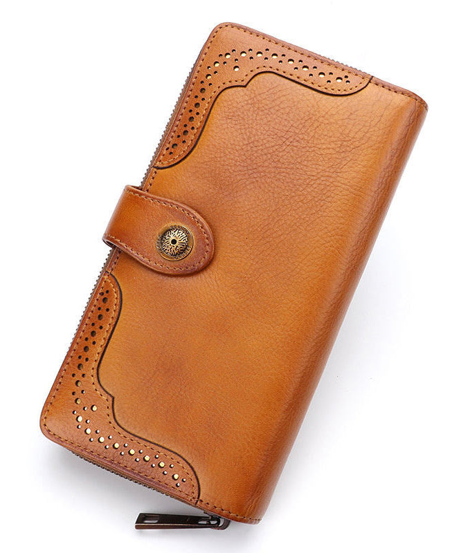 New Retro Brown Durable Versatile Calf Leather Wallet Purse
