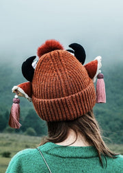 Original Design Ethnic Style Head Of An Ox Knit Hat