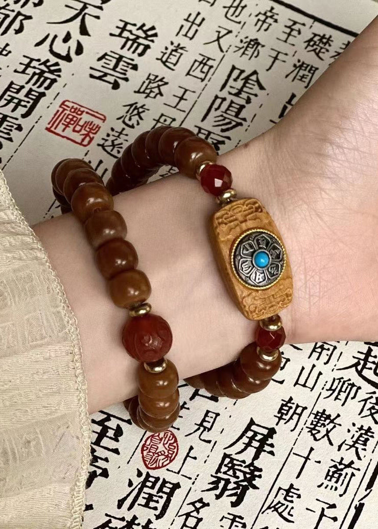 Original Design Natural Caramel Bodhi Root Bracelet