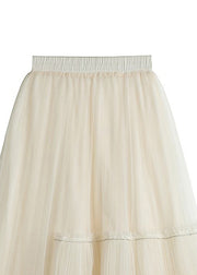 Plus Size Chocolate Asymmetrical Patchwork High Waist Tulle Skirts Summer