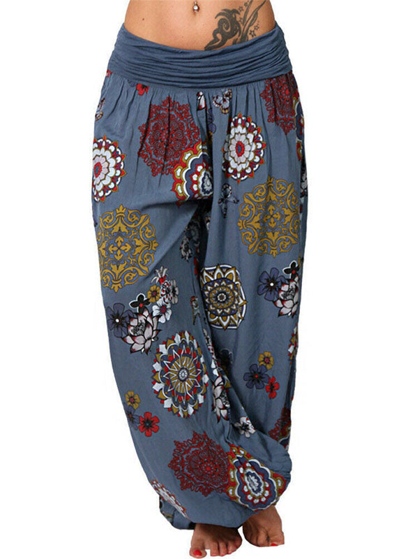 Bohemia Print Wide Leg Pants Loose Yoga Pants