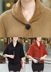 Red Peter Pan Collar Button Knit Cardigan Fall