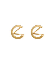 Regular Gold Sterling Silver Alloy Hoop Earrings