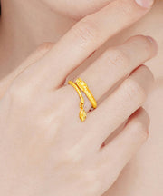 Retro Gold Pure Gold Dragon's Tail Rings