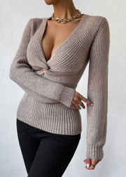 Sexy Slim Fit V Neck Knit Sweaters Fall