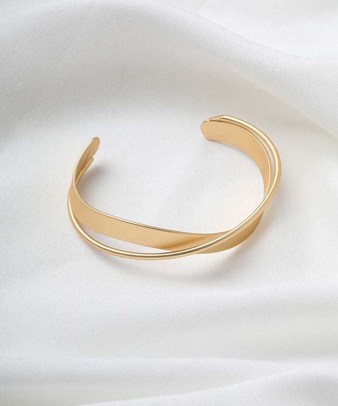 Simple Gold Cross Niche Design Cuff