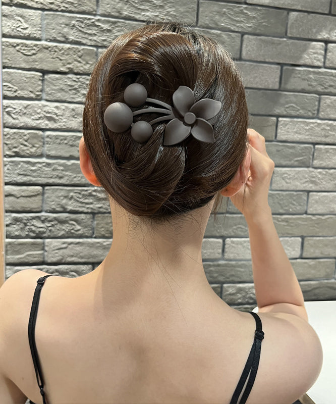 Simple Red Plastics Floral Spring Dull Polish Hairpin