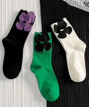 Spring And Autumn Minimalist Cotton Mid Calf Socks