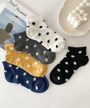 Spring And Summer Dot Jacquard Cotton Low Cut Socks