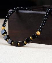 Style Black Agate Gratuated Bead Necklace