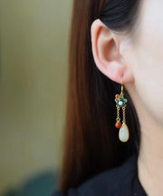 Stylish Multicour Tassel Gold Plated Drop Earrings