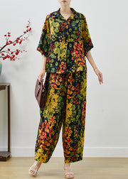 Stylish Oversized Print Chiffon Two Pieces Set Summer