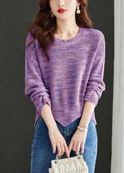 Stylish Pink O Neck Cozy Wool Knit Sweaters Fall