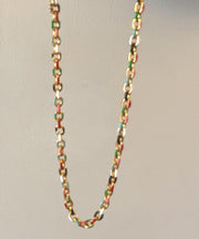 Stylish Rainbow Stainless Steel Layered Enamel Collar Necklace