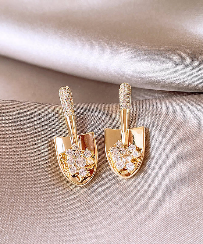 Stylish Silk Alloy Zircon Trowel Broochs