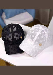 Stylish White Floral Embroidery Baseball Cap Hat