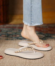Summer New Fashion Black Chain Flip Flops Slide Sandals