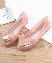 Unique Comfortable Splicing Clear Flat Feet Shoes Pink