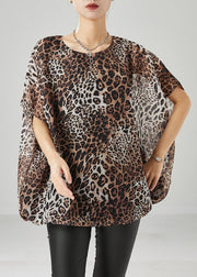 Unique Oversized Leopard Print Chiffon Tank Summer