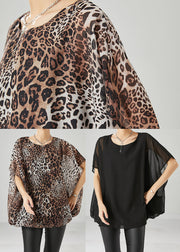 Unique Oversized Leopard Print Chiffon Tank Summer